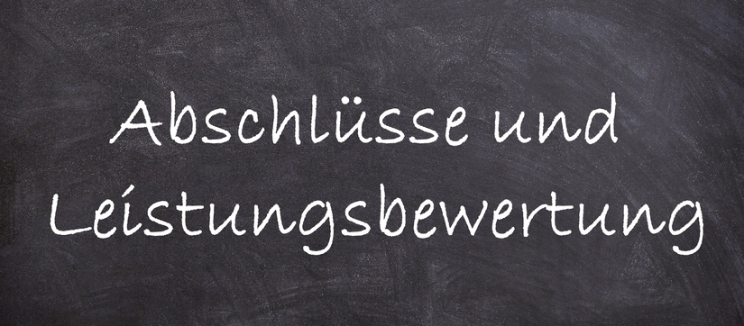 Ein Link, um zum Bereich "Abschlüsse und Leistungsbewertung" zu gelangen.